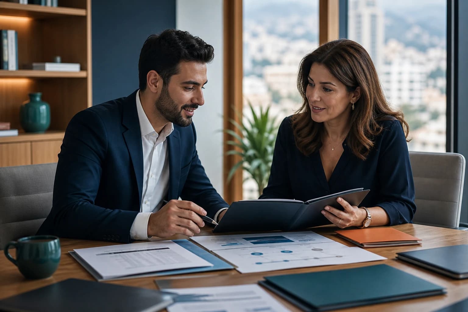 A professional and career advisor planning a confident next move together
